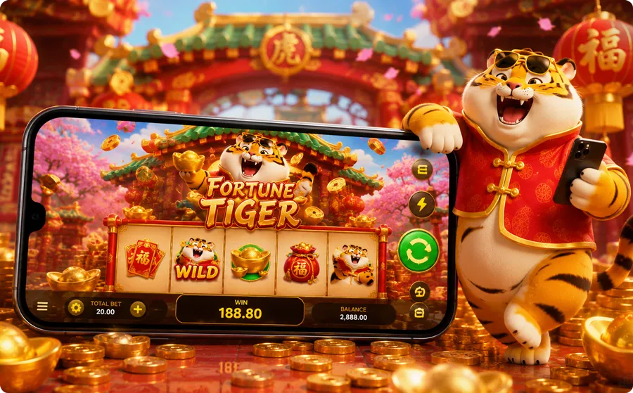 Fortune Tiger displayed on a mobile device